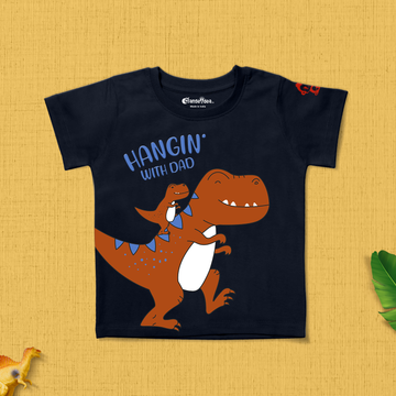 Hanging with Dad Cute Dinosaur Print Unisex T-shirt