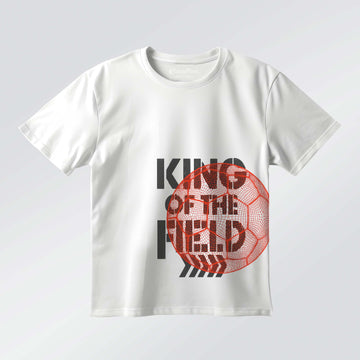King of the Field – Boys Half Sleeve T-Shirt (White)
