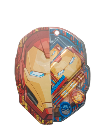 Kids Avengers Ironman Printed Pencil Box Gift Set