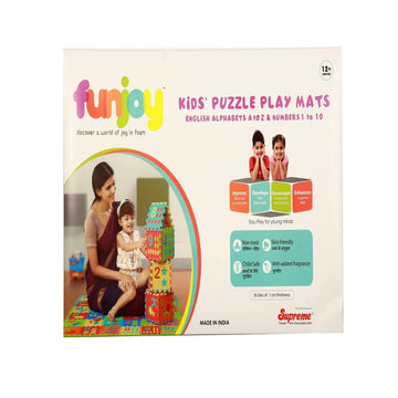 Puzzle Foam Mat for Kids, Interlocking Learning Alphabet and Number Mat for Girls and Boys, (A to Z, 1 to 10 ,3 inch)
