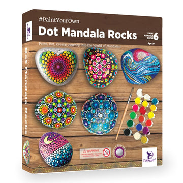 Rock Painting Dot Mandala Art Kit for Kids, Gift for Boys Girls Age 8 to 12 Years Old, Rock Painted Dot Mandalas,Multi