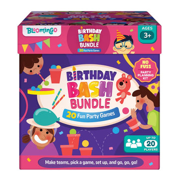 Birthday Bash Bundle | Tap on The Wall, Bouncer, Cup Capture, Leaning Tower Party Games for Ages 3+