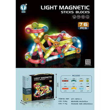 Light Magnetic Sticks Blocks Learning & Play