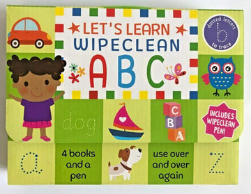 Nursery / Reception Kids Lets Learn ABC Wipe clean Learning Pack Ages 3+