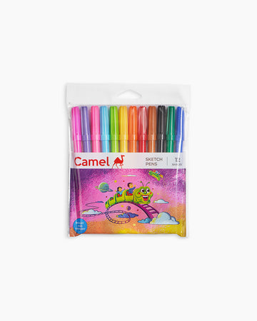 Camel Sketch Pens Assorted pack of 12 shades, Full size