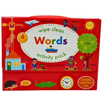 Words Wipe Clean Activity Pack by Sandcastle Books - Reusable, Fun Learning for Kids