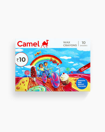 Camel Wax Crayons Assorted pack of 10 shades