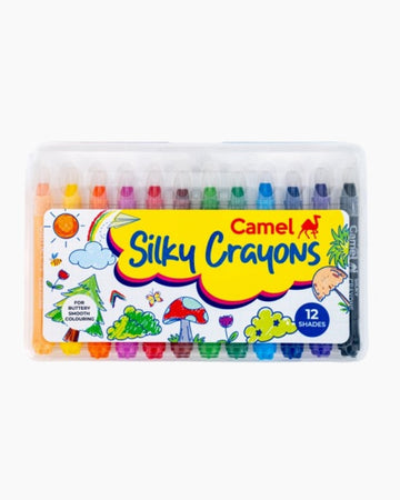 Camel Silky Crayons Assorted pack of 12 shades