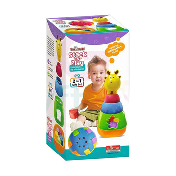 ToyMate Reindeer Stack-N-Sort 2 In 1 Play Set