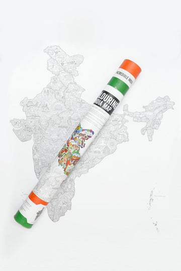 Colouring Maps | Educational & Fun Family Time Activity | Geography Learning | Stress Busters | Gifts for Travelers | for Kids and Adults (India)