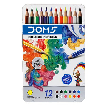 DOMS Colour Pencil Flat Tin Pack