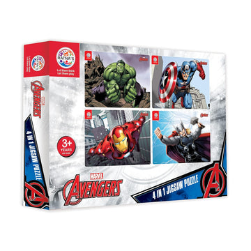 4 in 1 Marvel Avengers Solo Jigsaw Puzzle