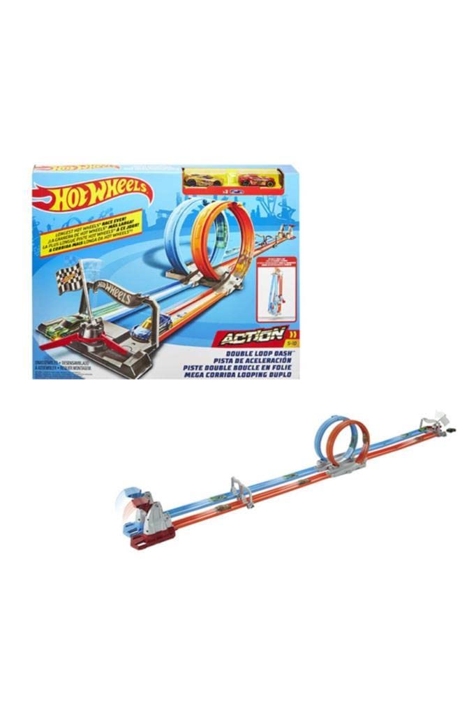 Double loop hot wheels track online