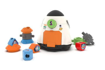 Space Shape Sorter for Toddlers - Fine Motor Skills, Sorting, Stacking & Building Blocks, Lacing Beads Playset - Ideal Gift for 2+ Year Old Boys and Girls