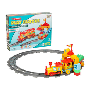 Power Play Blocks | My First E Train Set | Creative Building Blocks | Educational Toy for Kids | Develops Fine Motor Skills | Enhances Imagination | Safe and Non Toxic