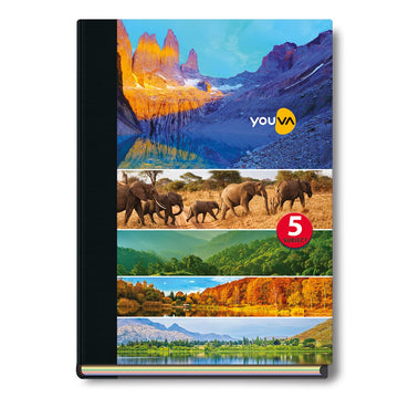 Navneet Youva Case Bound/Hard Bound 5 Subject Notebook 400 Pages 18.5cm*24.7cm (Design may vary)