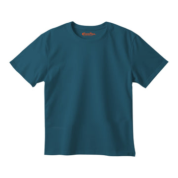 OI Teal Blue Plain T-shirt