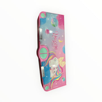 Unicorn Theme Multi Functional Pencil Box