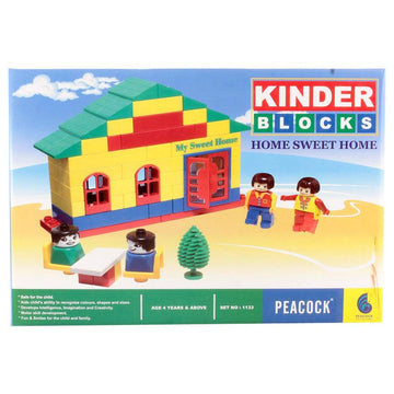 Peacock Kinder Blocks Home Sweet Home