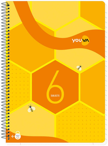 Navneet Youva Spiral Six Subject Notebook 21cm*29.7cm (Design may vary)