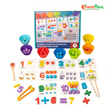 Number Cognitive Operation Bead Matching Game - Educational Math Toy for Kids