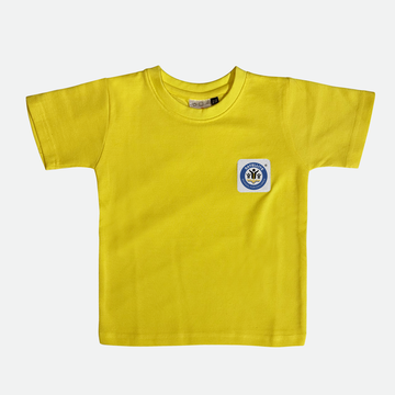 Satellite School For Children Yellow Round Neck T-shirt For Girls