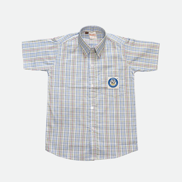 ZEBAR School For Children Blue Checks Shirt