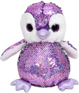 Cute Blue Sequin Owl with Glittery Eyes Soft Toy