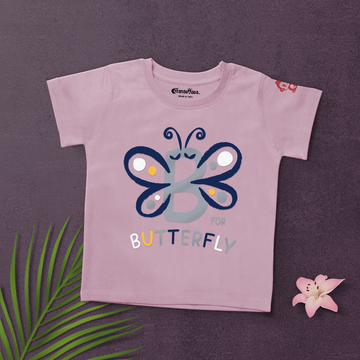 B For Butterfly T-shirt For Girls