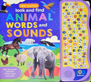 100 Button Look & Find Animal Words & Sounds