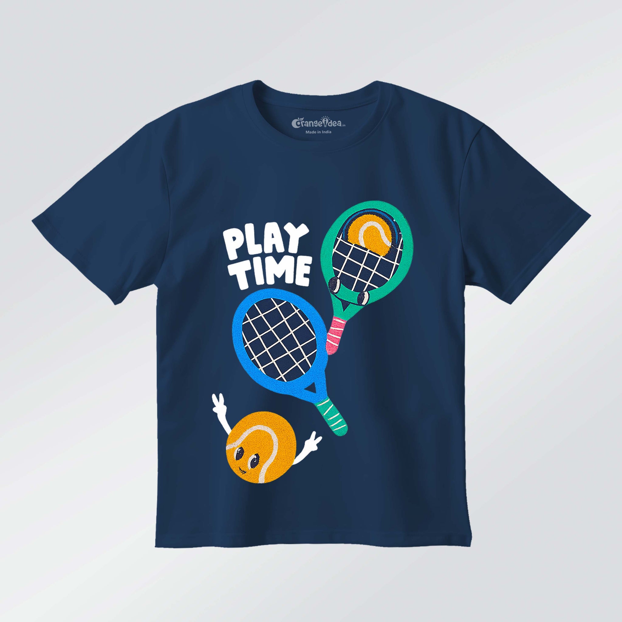 Play Time Tennis – Boys Half Sleeve T-Shirt (Navy)