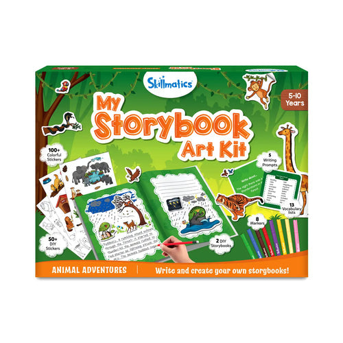 Skillmatics My Storybook Art Kit Animal Adventures box front (ages 5-10)