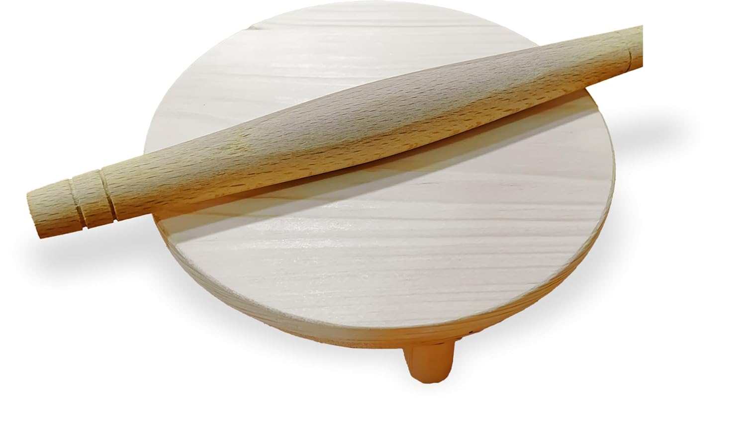 Wooden Chakla Belan for Kids Set, 100% Natural Wood, Traditional Rolling Pin and Board, Age 4+ Years