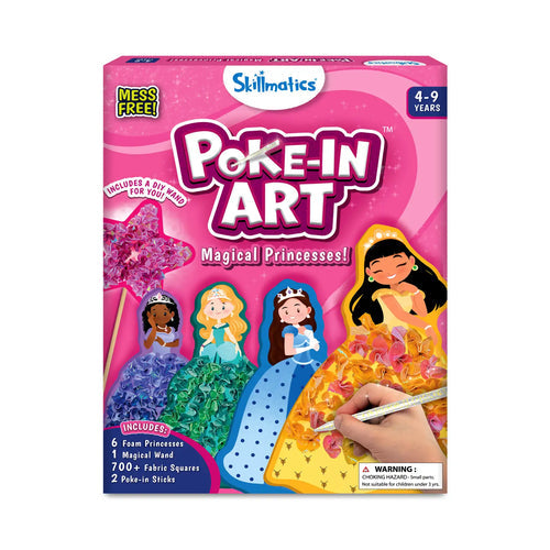 Skillmatics Poke-in Art Magical Princesses craft kit box front (ages 4-9)