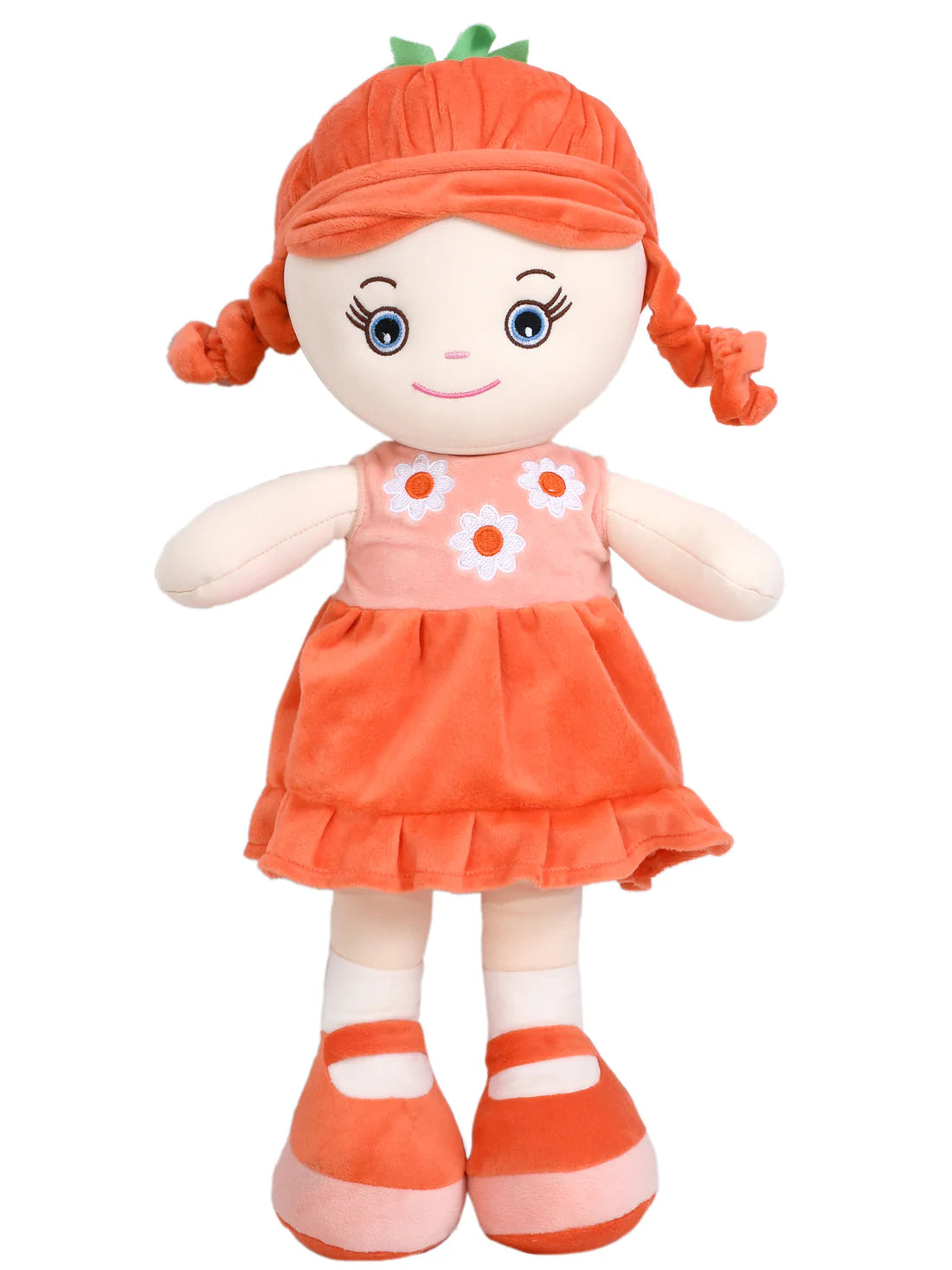 Cute Peach Huggable Rainbow Girl Doll