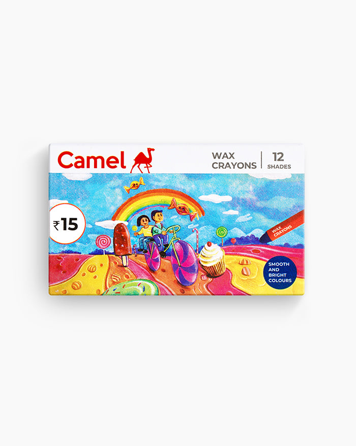 Camel  Wax  Crayons  Assorted  pack  of  12  shades