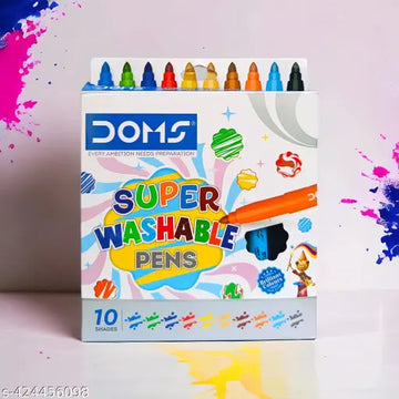 DOMS Super Washable Pens 10 Shades