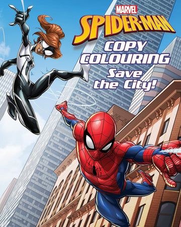 Marvel Spider-Man: Copy Colouring Save The City | 24 Pages | Coloring Book for Kids