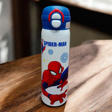 Kids Cartoon Water Bottle – Mickey Mouse &amp; Spider-Man Design, Leakproof Insulated Bottle for School (500ml)