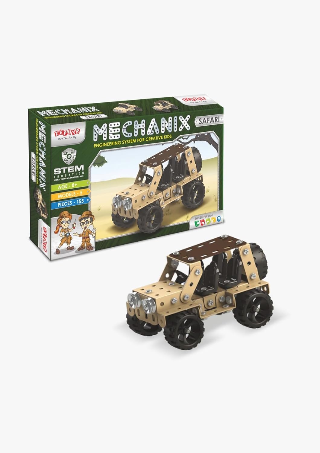 Mechanix Safari Building and Construction Toy for Boys and Girls Age 7+ Years