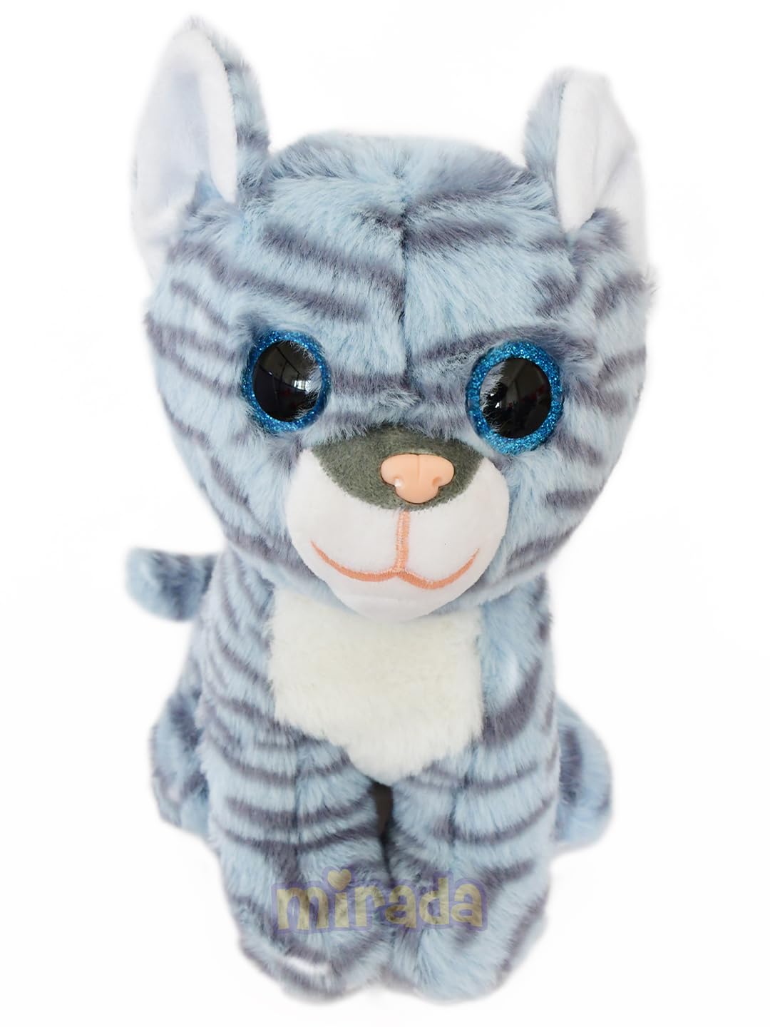 Cute Grey Glittering Eye Cat Soft Toy