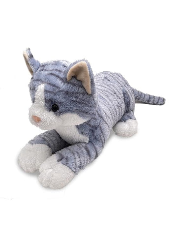 Cute Grey Patterned Lying Cat Soft Toy /36CM