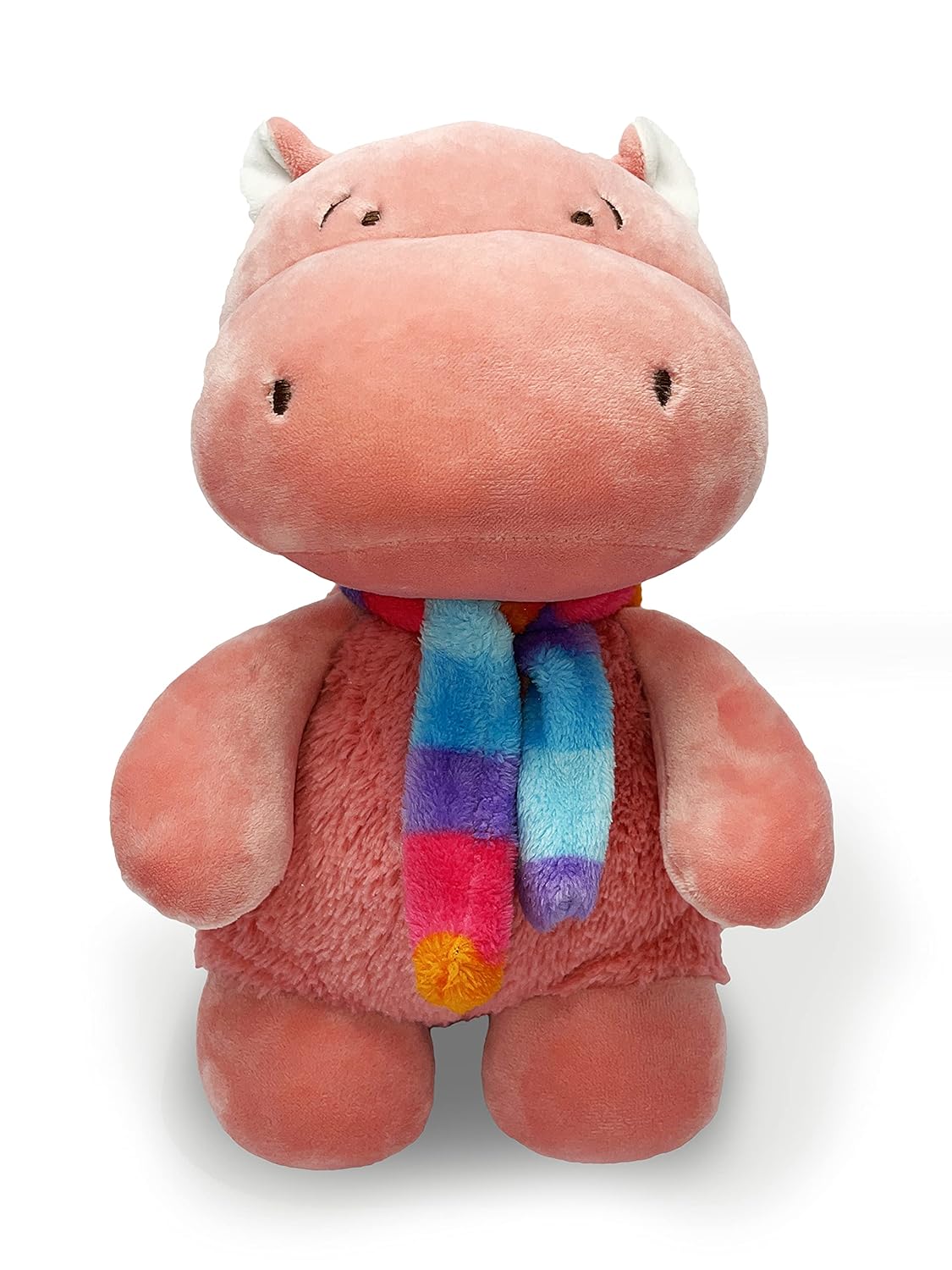 Cute Coral Scarf Hippo Soft Toy /25cm