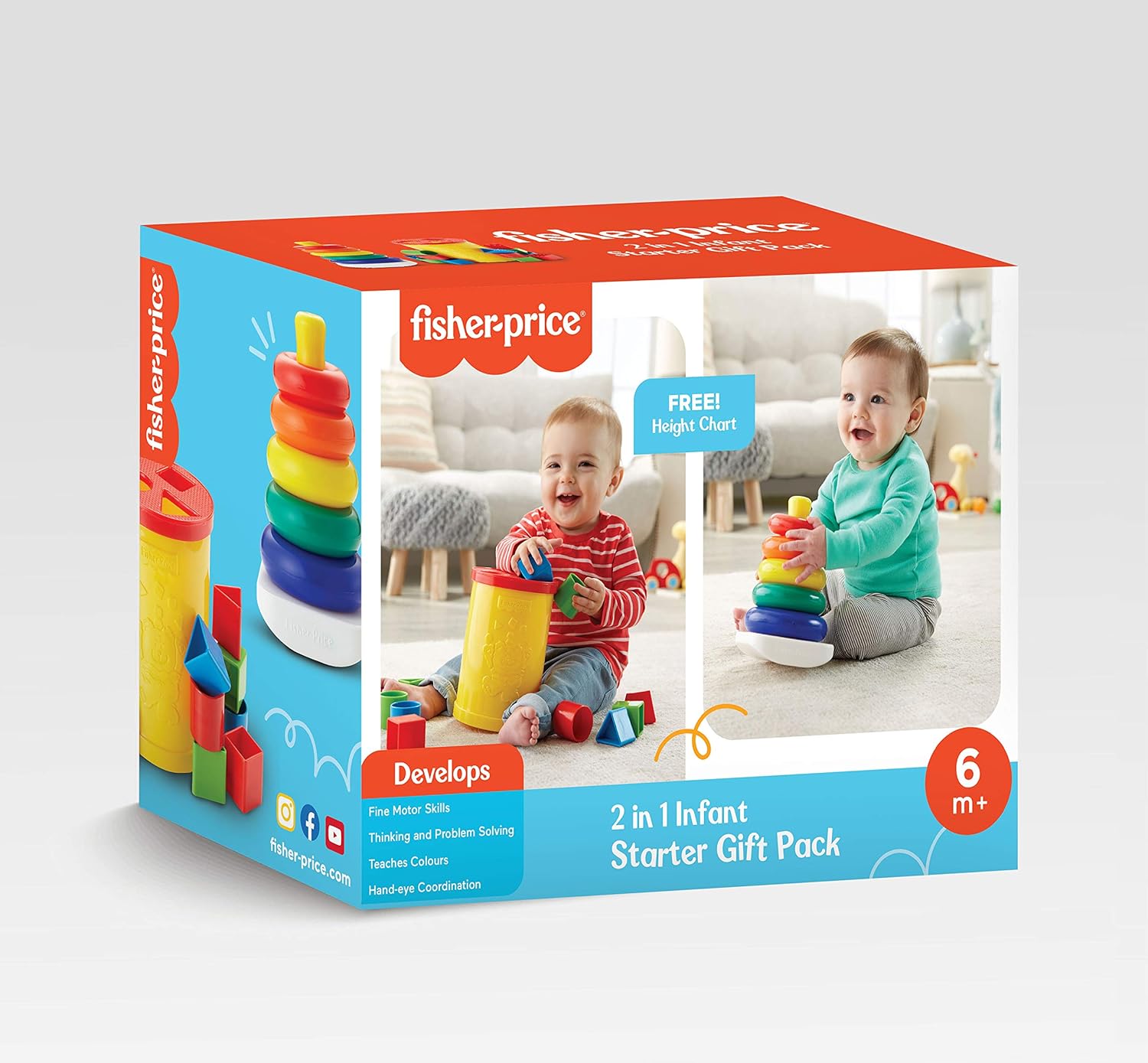 Fisher Price 2-In-1 Infant Starter Gift Pack Building Block