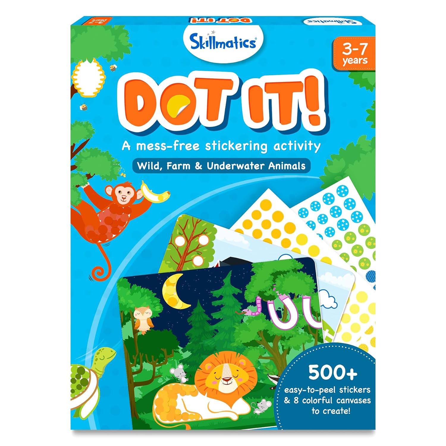 Dot It! Skillmatics No Mess Sticker Art Kit For Kids - Animals