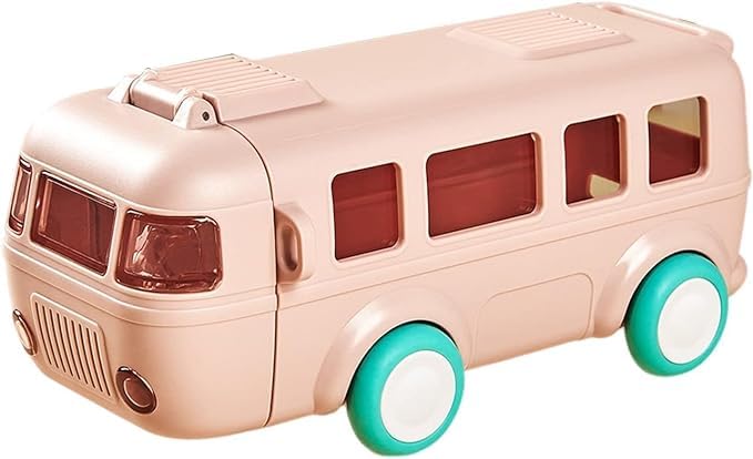 Bus Shape Water Bottle – 3 Colors (Pink, Blue, Yellow)