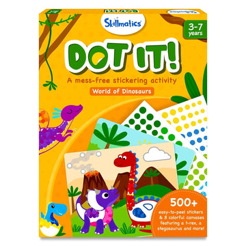 Dot It! Skillmatics No Mess Sticker Art Kit For Kids - Dinosaur