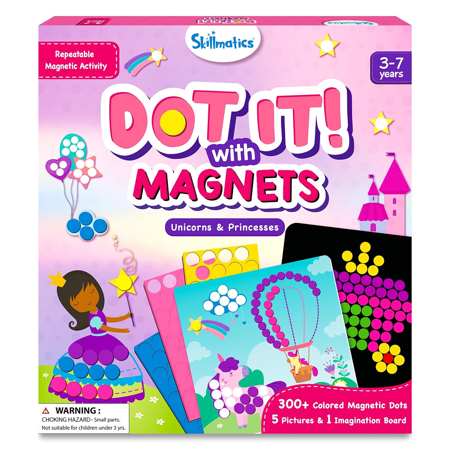 Dot It with Magnets! Skillmatics No Mess Sticker Art Kit For Kids - Unicorns & Princesses