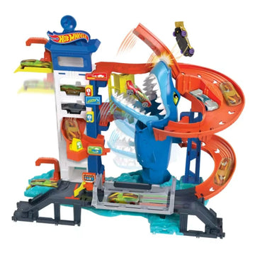Hot Wheels City Attacking Shark Escape Track Set