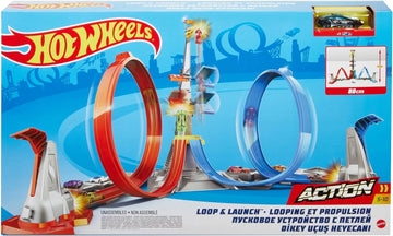 Hot Wheels Loop & Launch Track Set - Ultimate Action Loops for Kids 5-10 Years